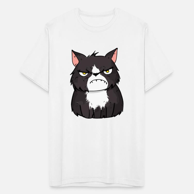 Grumpy Black and White Cat