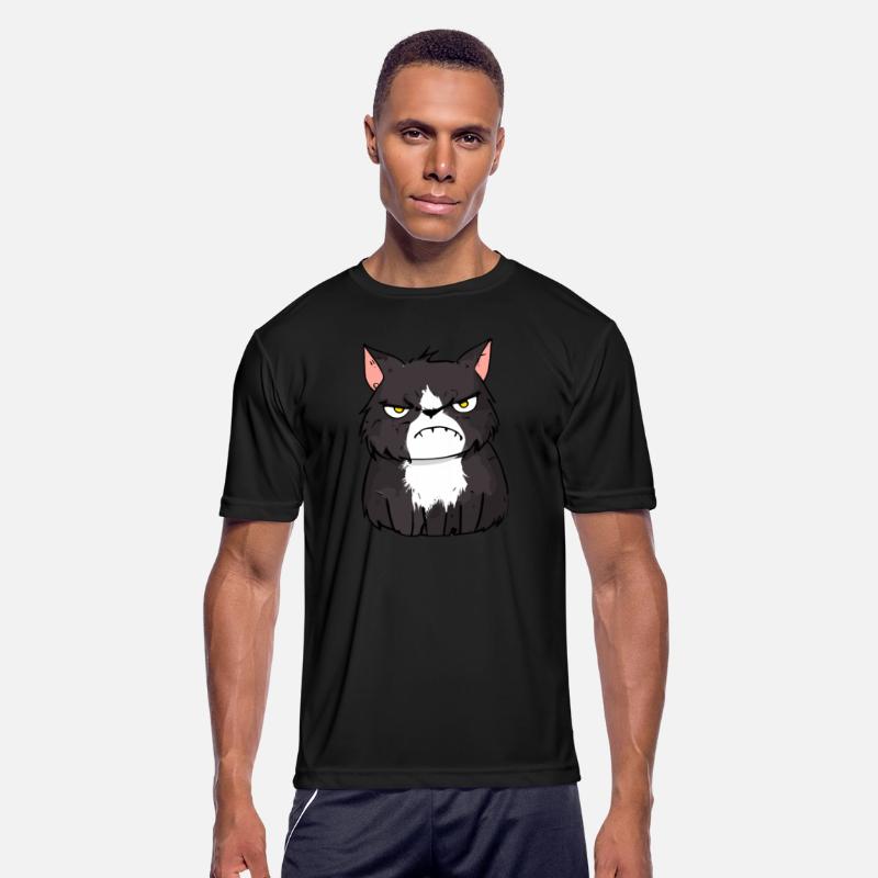 Grumpy Black and White Cat