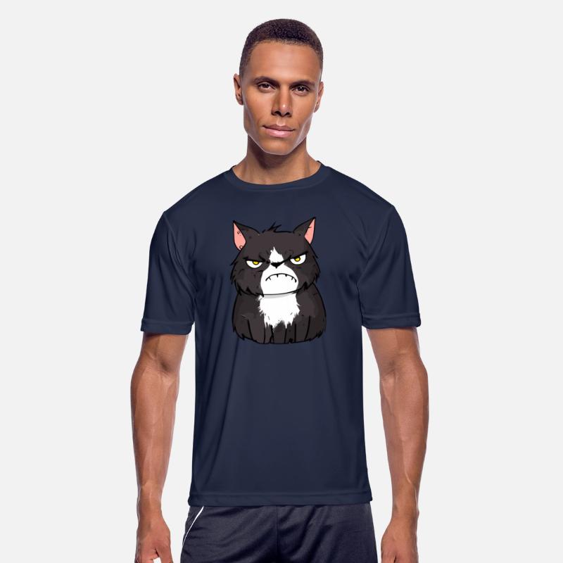 Grumpy Black and White Cat