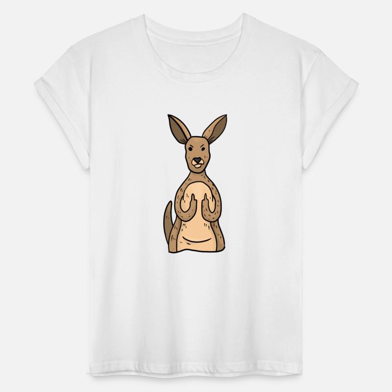 Grumpy Kangaroo Holding Middle finger funny gift