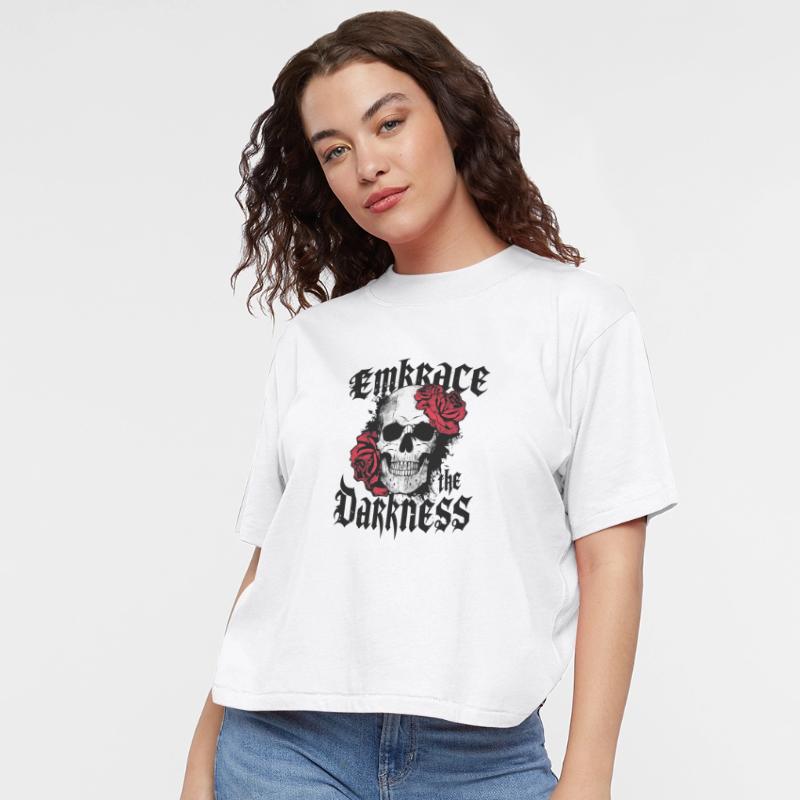 Grunge Gothic with Skull and Roses Design