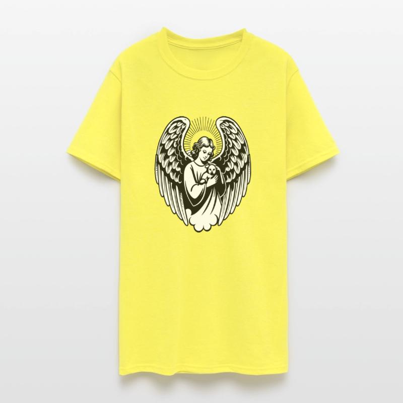 Guardian Angel Embracing Beloved Pet