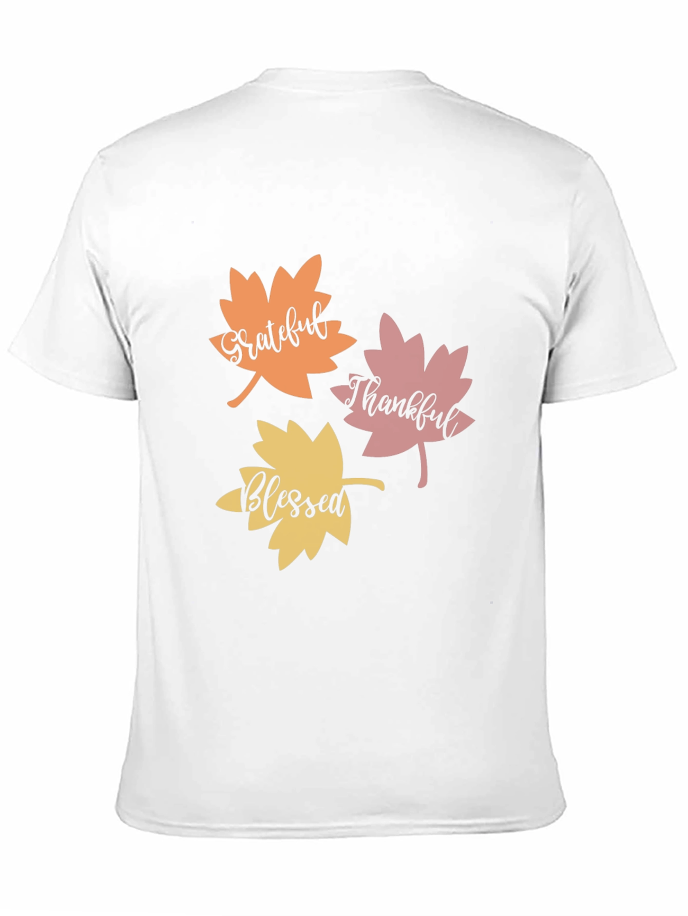 Grateful Thankful Blessed Fall Leaves T-Shirt