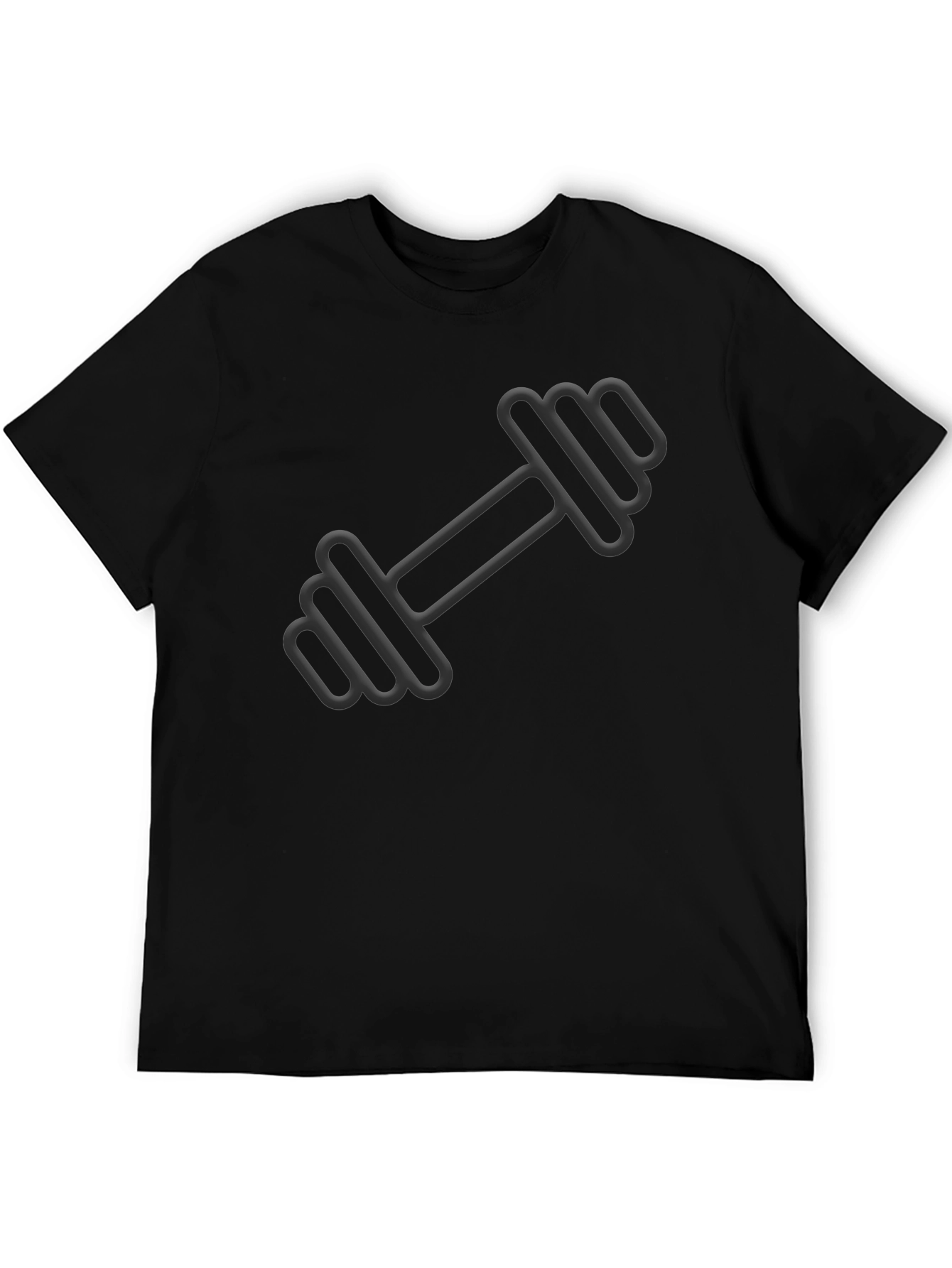 Gym Life Black T-Shirt - Dumbbell Design