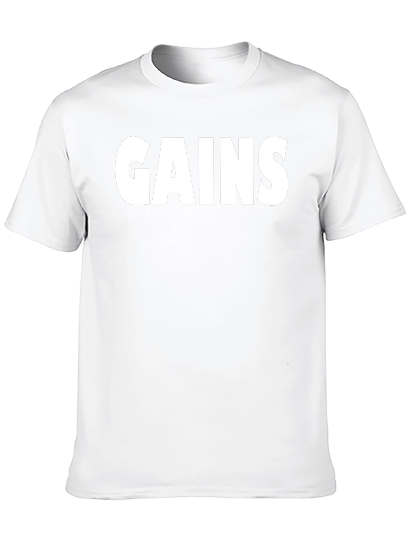 GAINS Graphic T-Shirt - Black Gym Fitness Tee
