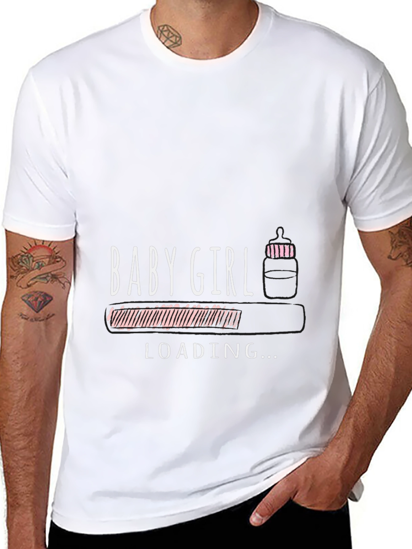 Baby Girl Loading T-Shirt - Expecting Mom Tee