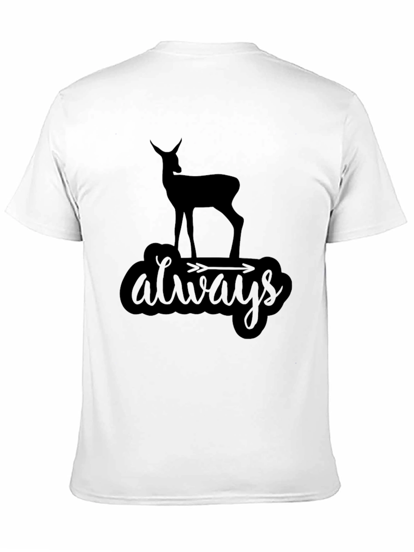Always Deer Black Graphic Tee
