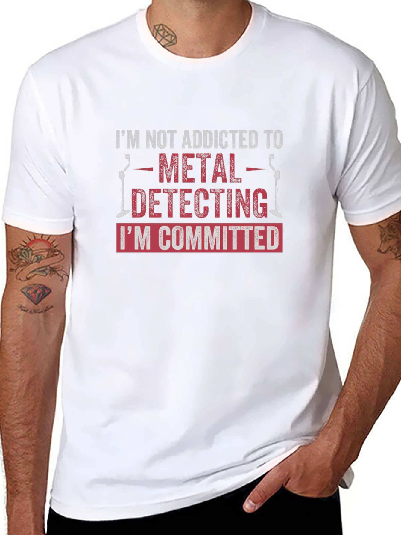 Metal Detecting Committed Black T-Shirt