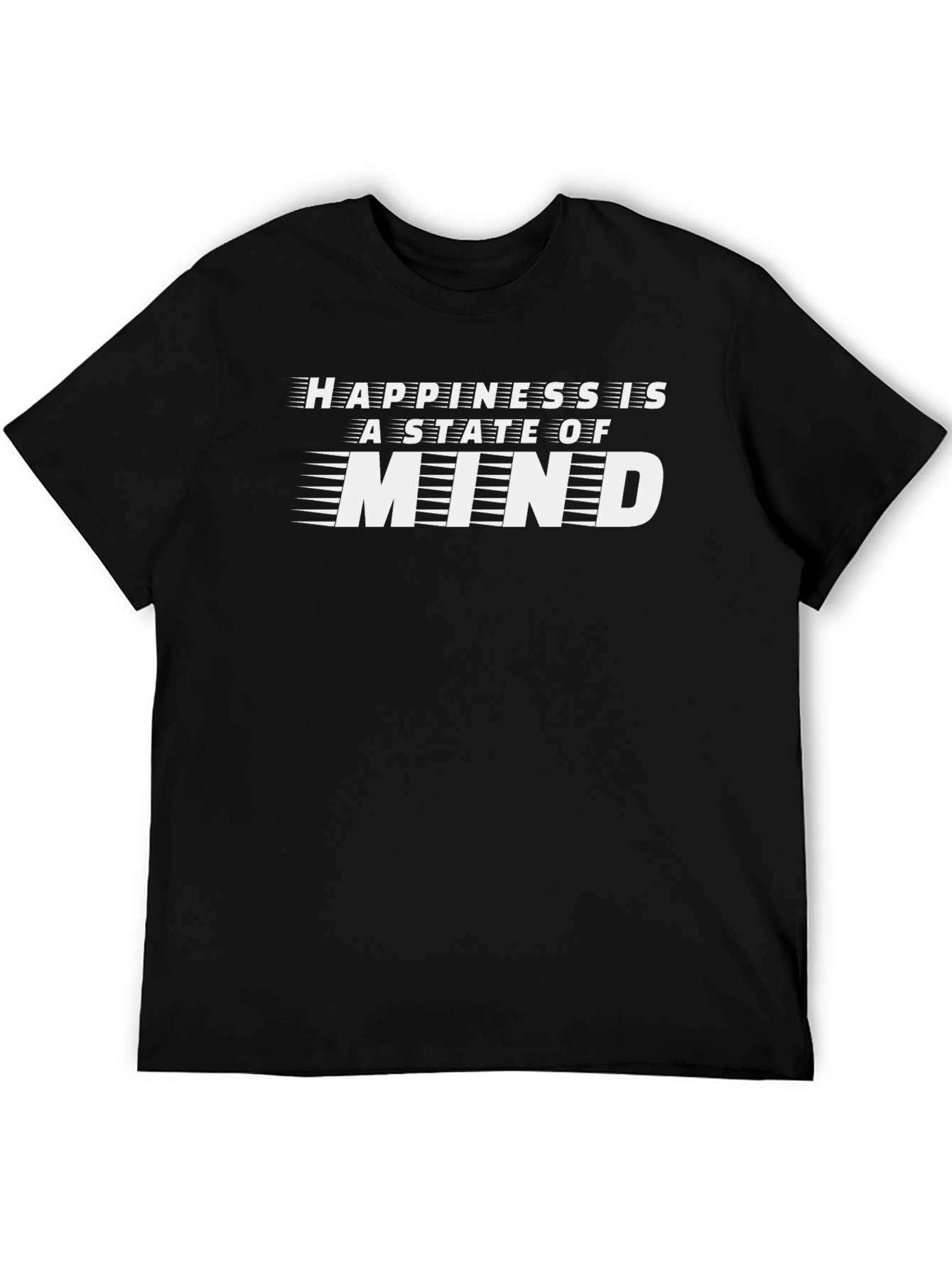 Happiness is a State of Mind Black Graphic Tee