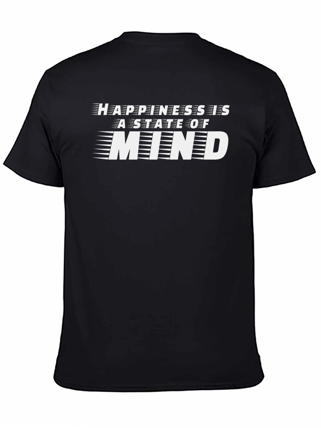 Happiness is a State of Mind Black Graphic Tee