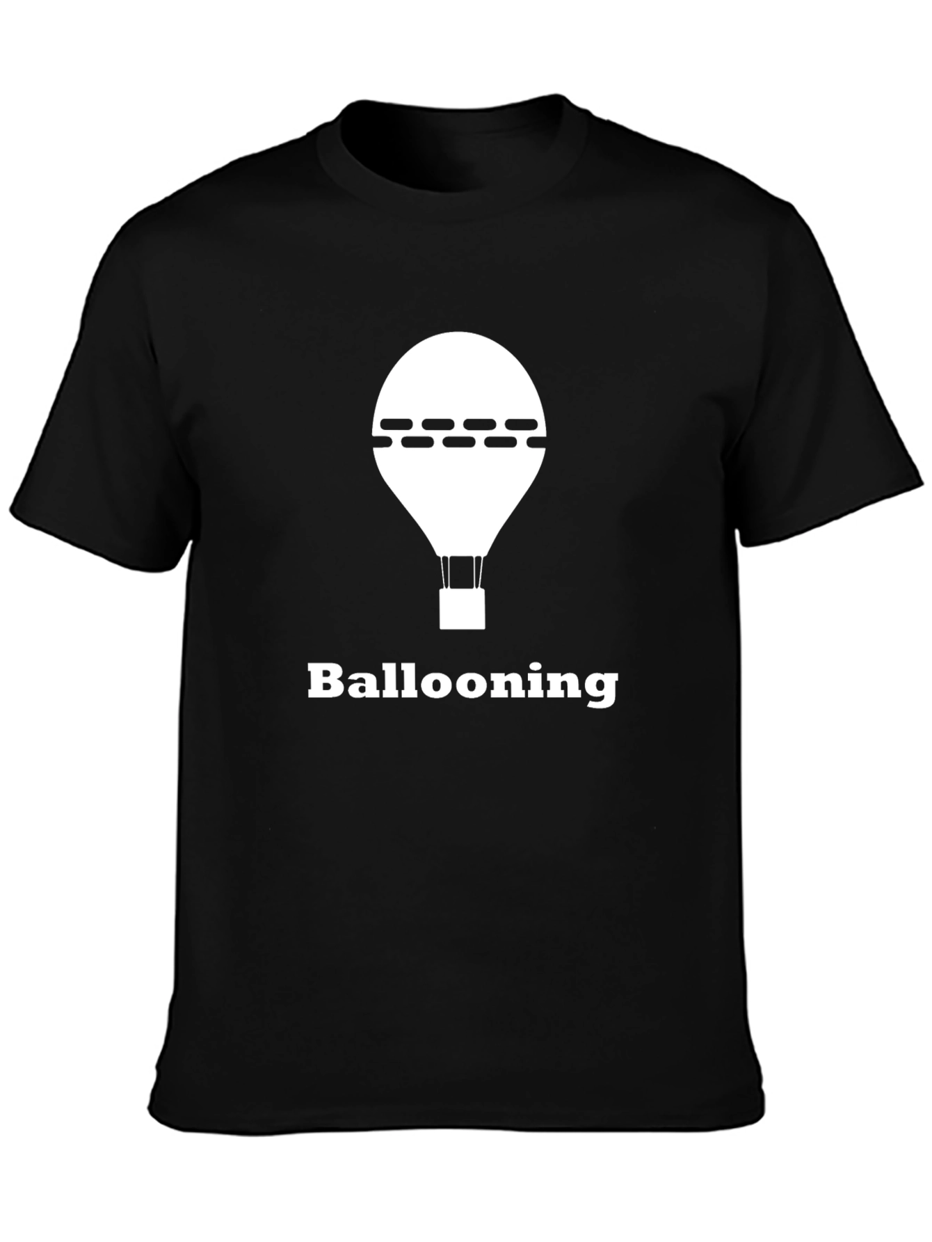 Ballooning Graphic Tee - Black Cotton T-Shirt