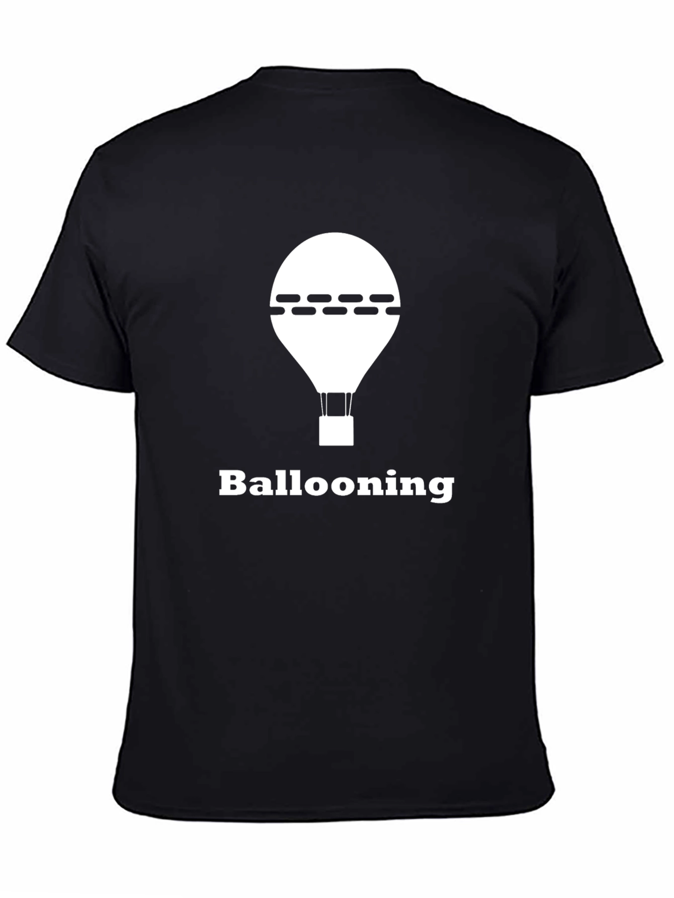 Ballooning Graphic Tee - Black Cotton T-Shirt
