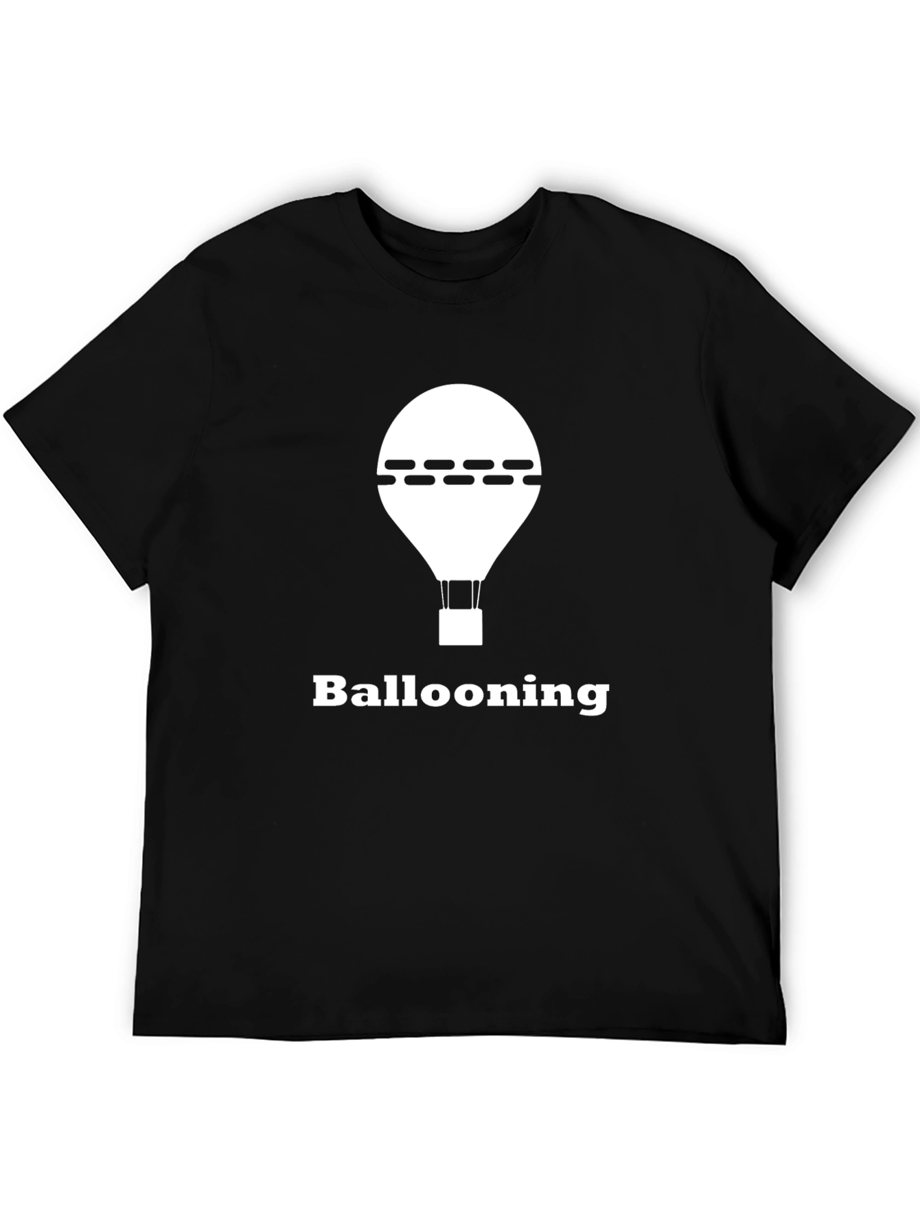Ballooning Graphic Tee - Black Cotton T-Shirt
