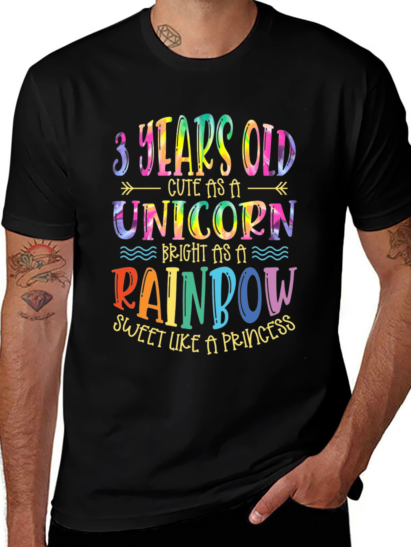 3 Years Old Unicorn Rainbow T-Shirt