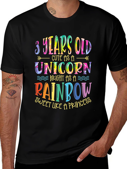 3 Years Old Unicorn Rainbow T-Shirt