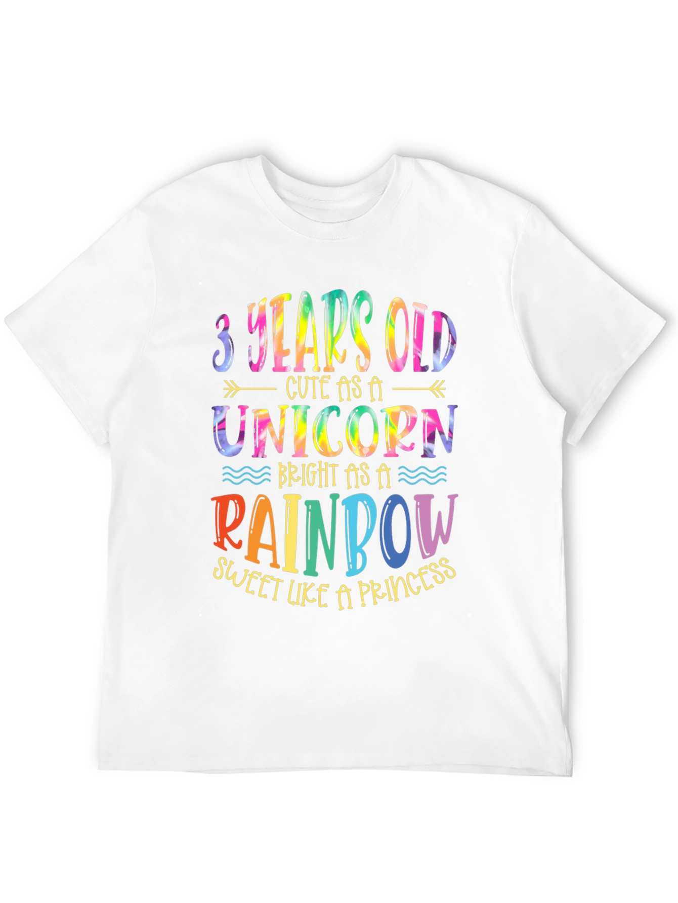 3 Years Old Unicorn Rainbow T-Shirt