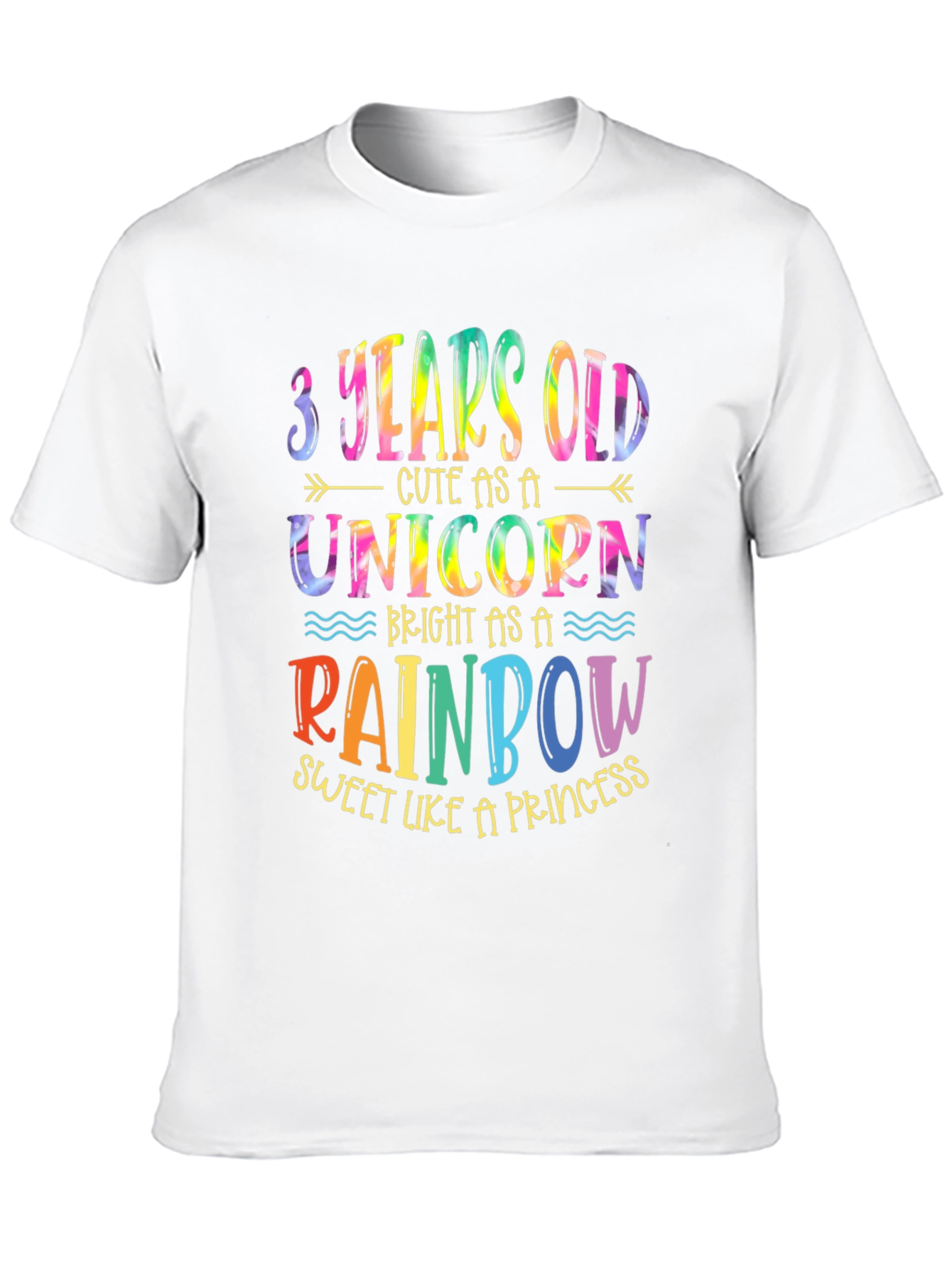 3 Years Old Unicorn Rainbow T-Shirt