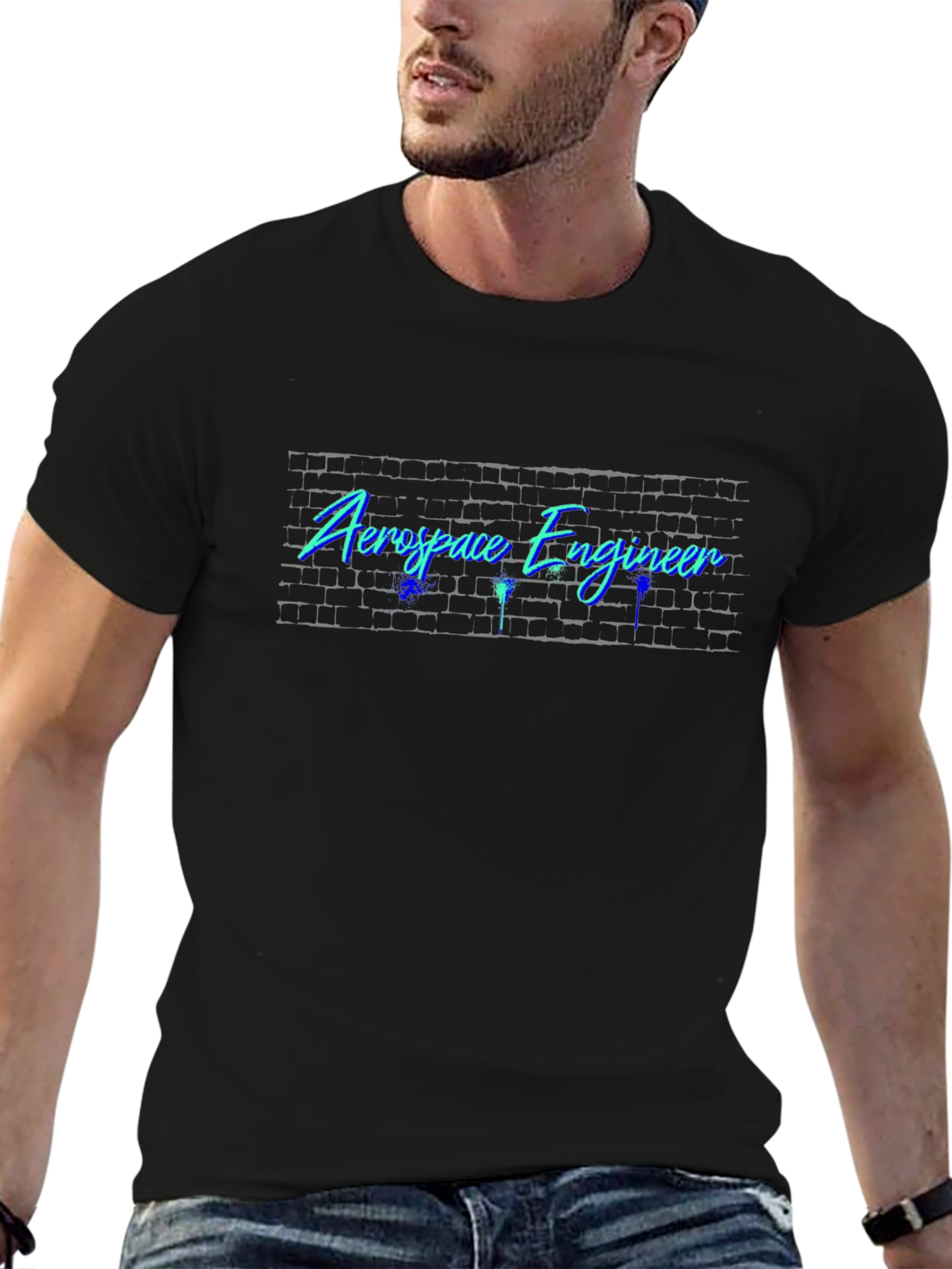 Aerospace Engineer T-Shirt - Brick Wall Style