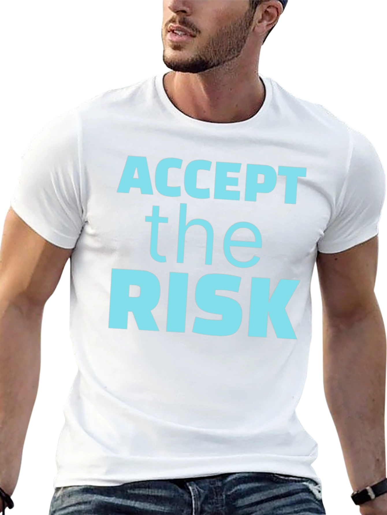 Accept the Risk Graphic Tee - Mens Casual Shirt
