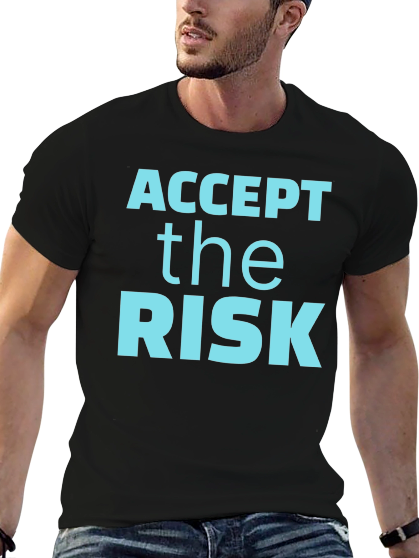 Accept the Risk Graphic Tee - Mens Casual Shirt