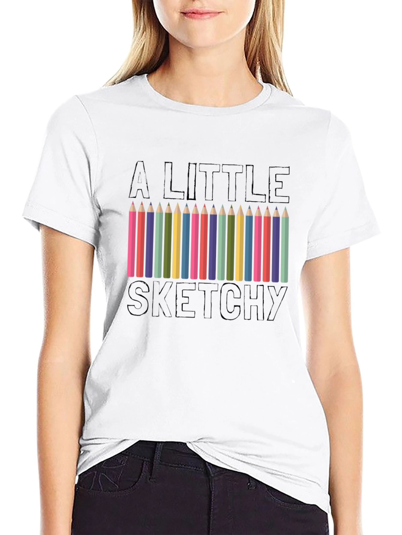 A Little Sketchy T-Shirt Black