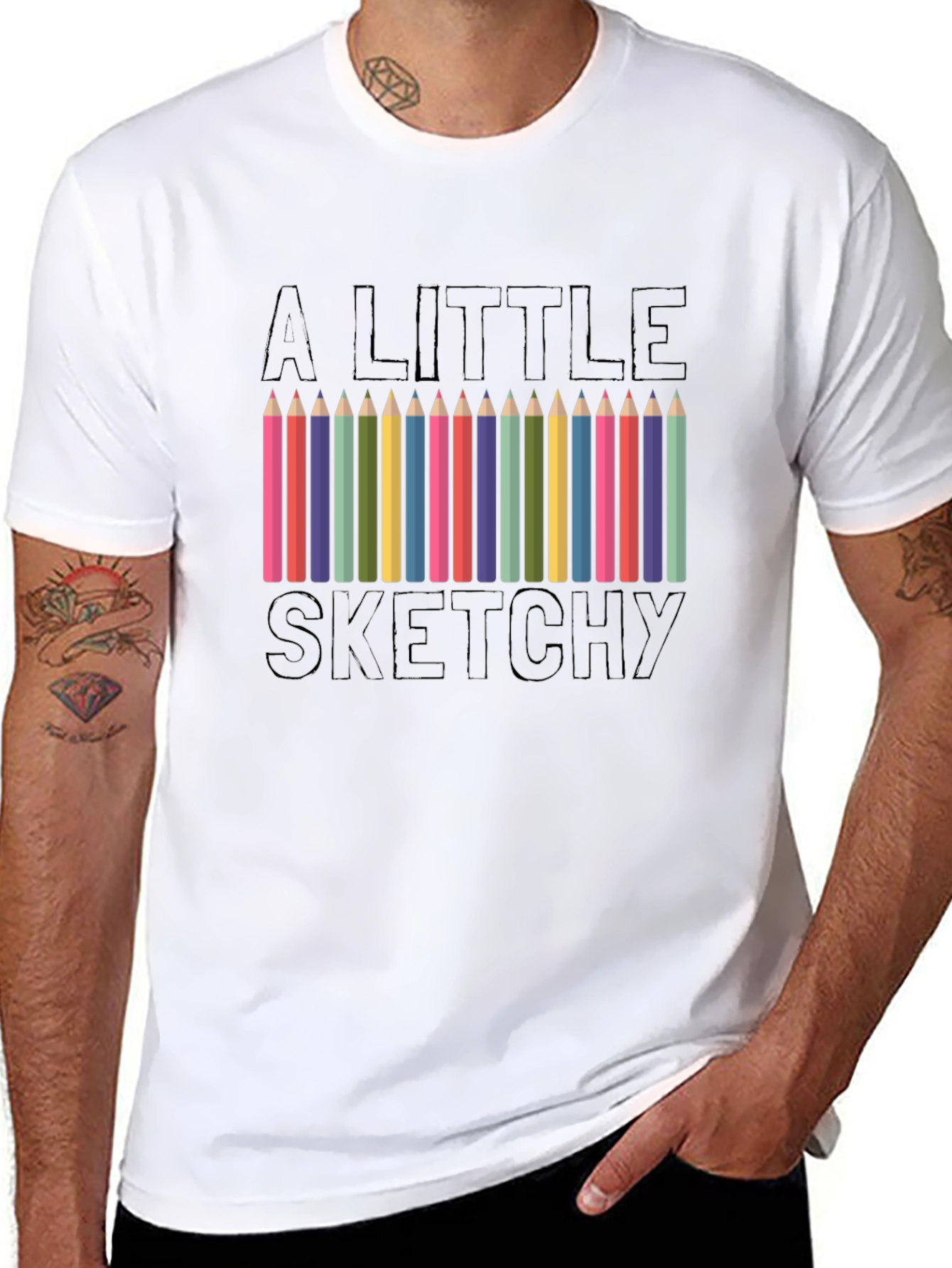 A Little Sketchy T-Shirt Black