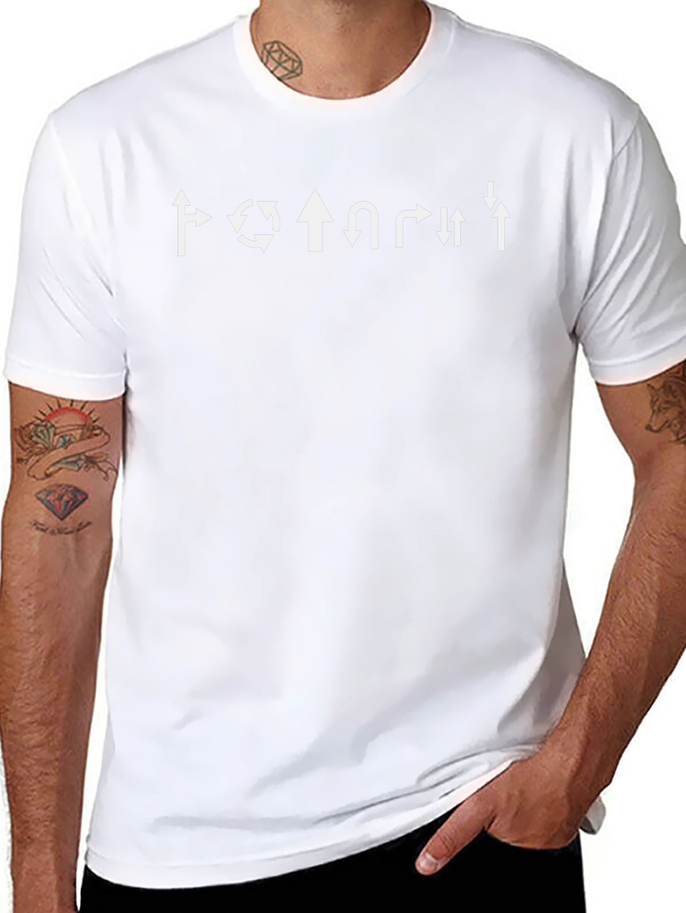 Arrow Directional Design T-Shirt - Unique Graphic Tee
