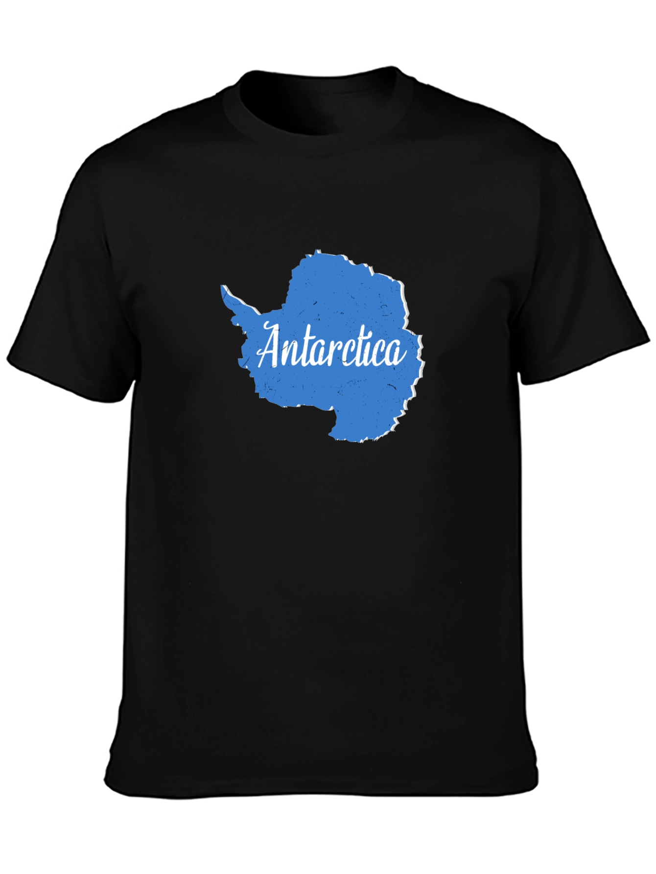 Antarctica Map Graphic Tee - Black
