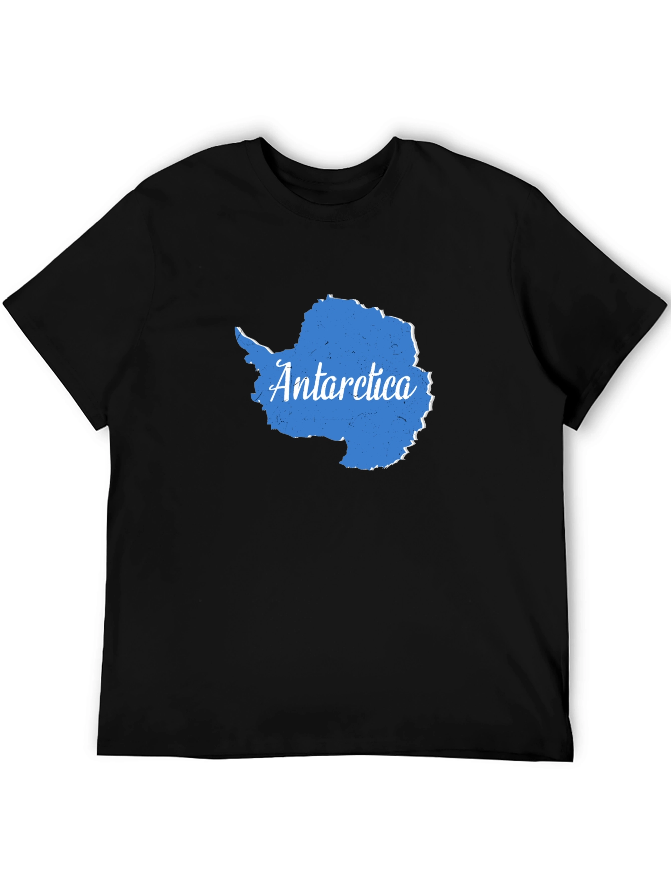 Antarctica Map Graphic Tee - Black