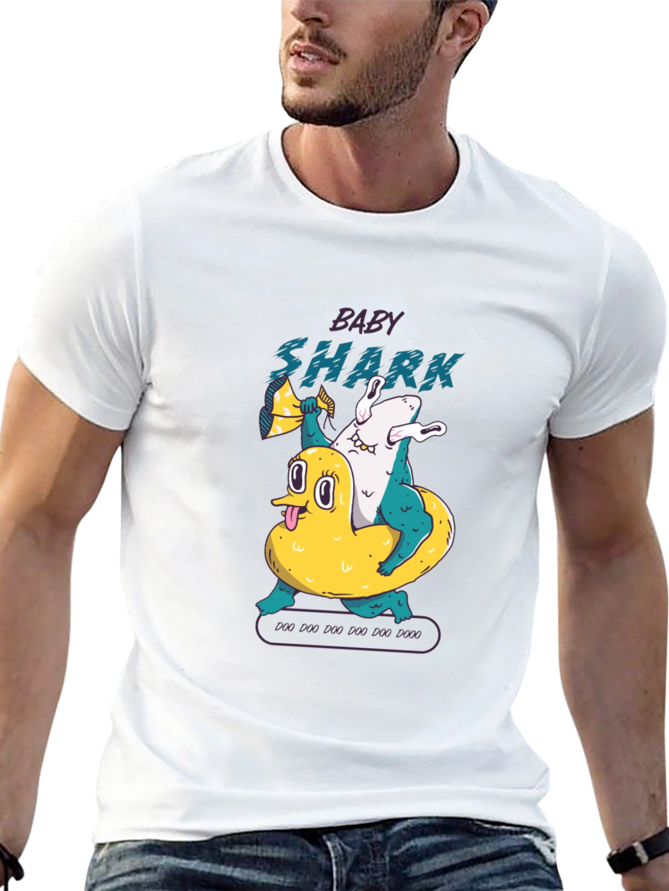 Baby Shark T-Shirt - Duck and Shark Graphic Tee