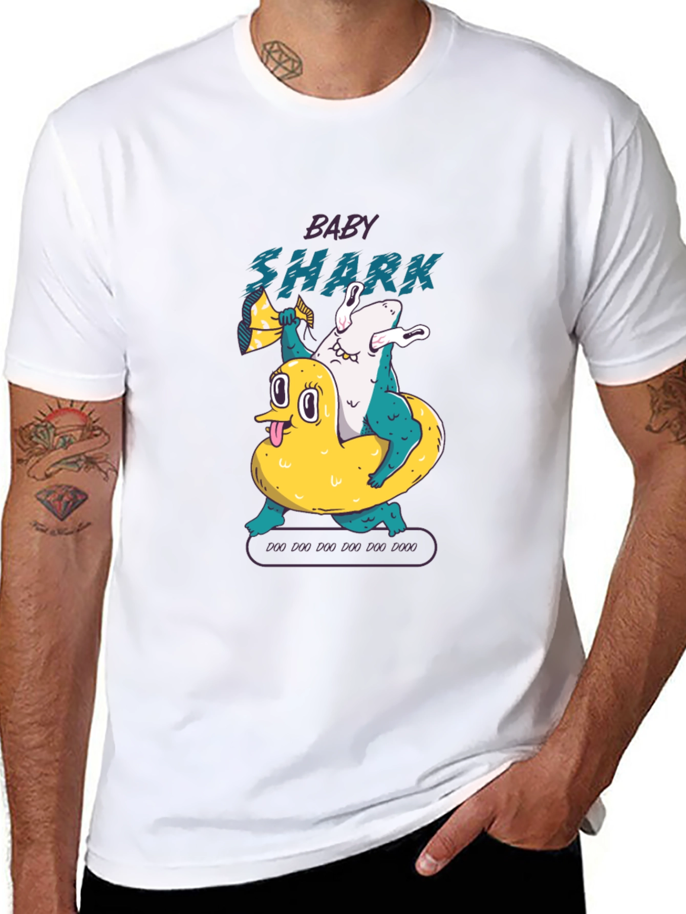 Baby Shark T-Shirt - Duck and Shark Graphic Tee