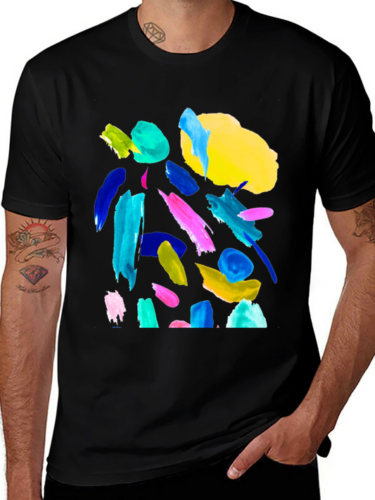 Abstract Art T-Shirt - Bold Brushstrokes Tee