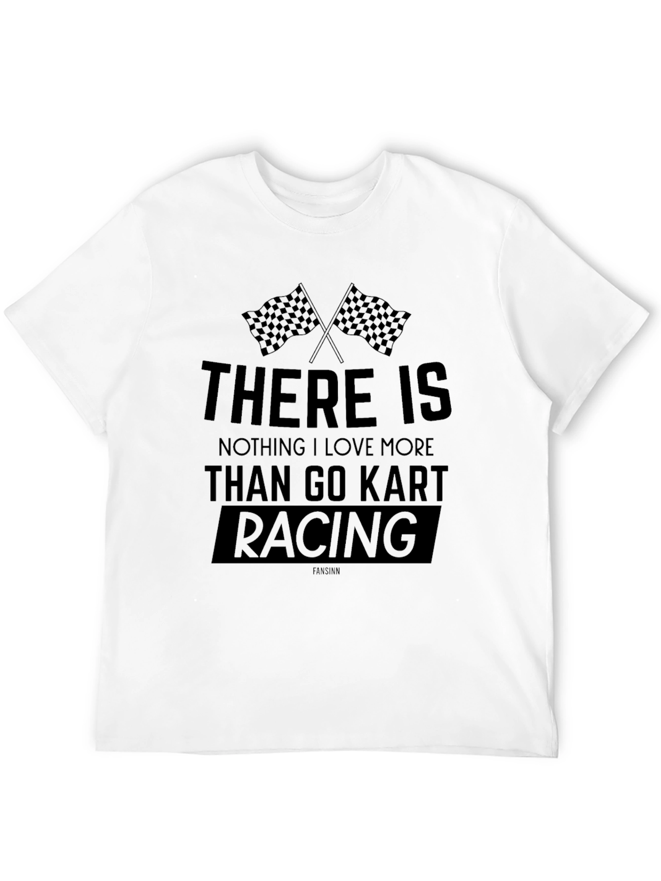 Go Kart Racing Graphic Tee - Black Cotton