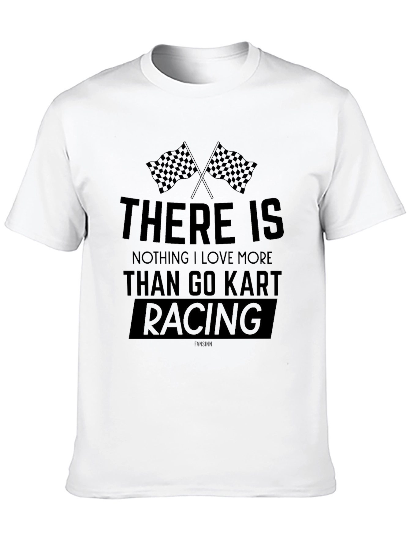 Go Kart Racing Graphic Tee - Black Cotton
