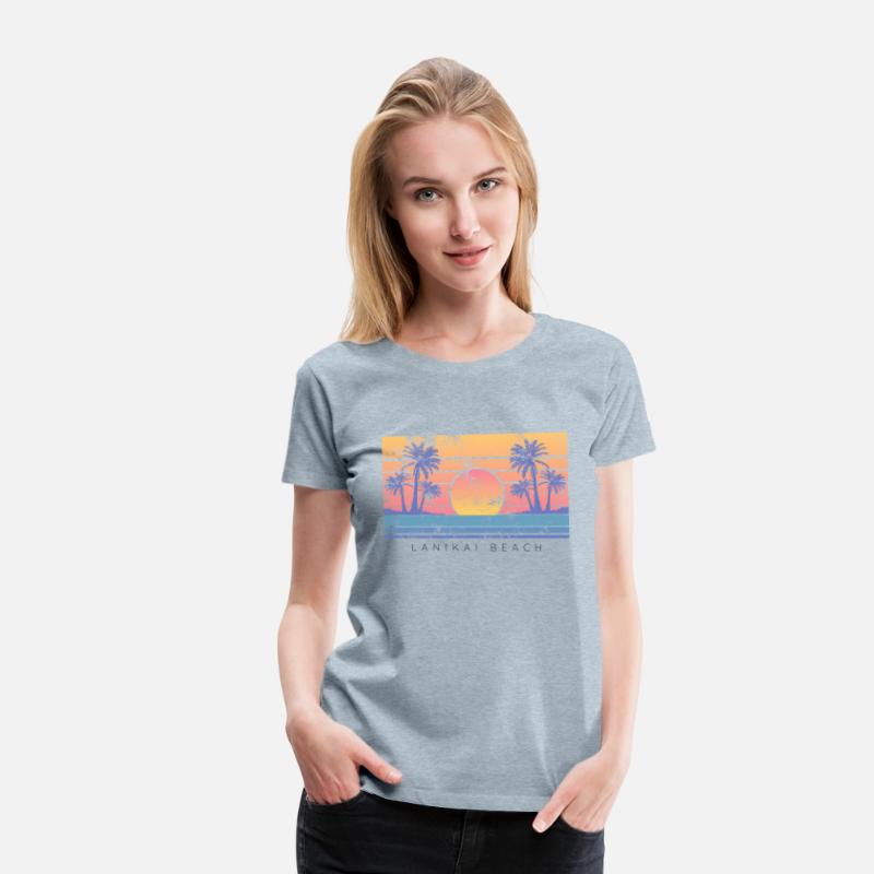 Hawaii Lanikai Beach Vibes Distressed