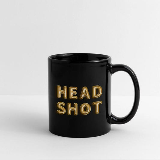 Head shot 3D golden text