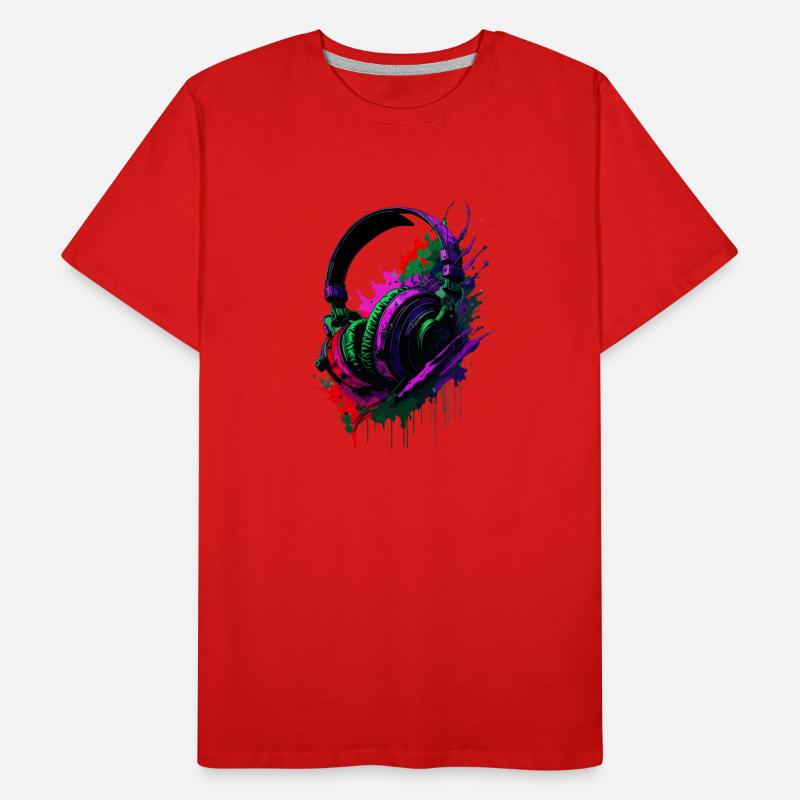 Headphones Paint Splash Design