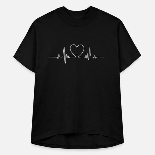 Heartbeat line forming a heart
