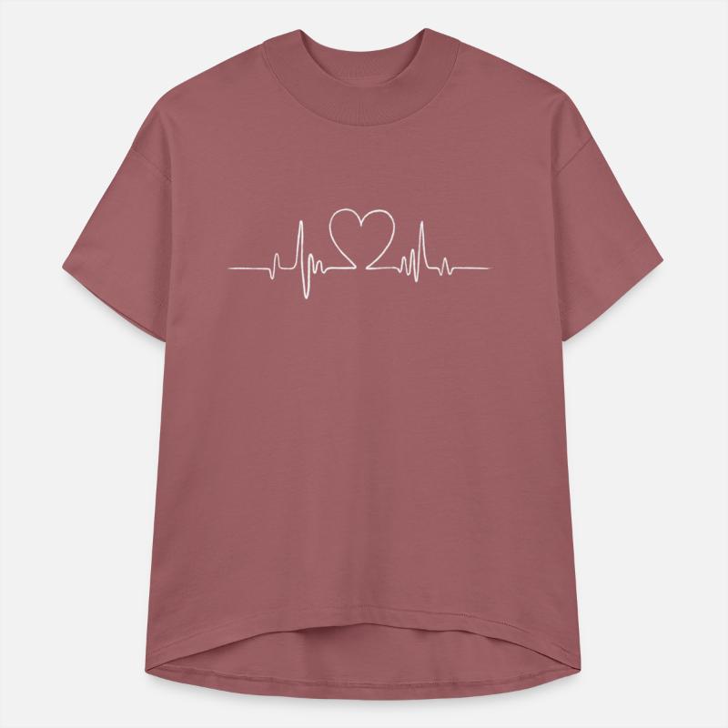 Heartbeat line forming a heart