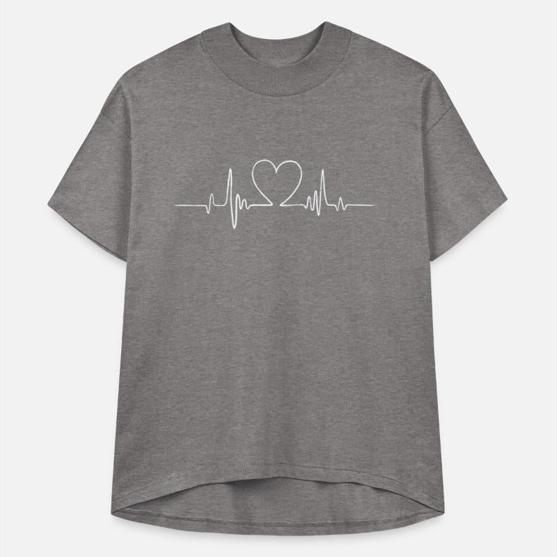 Heartbeat line forming a heart