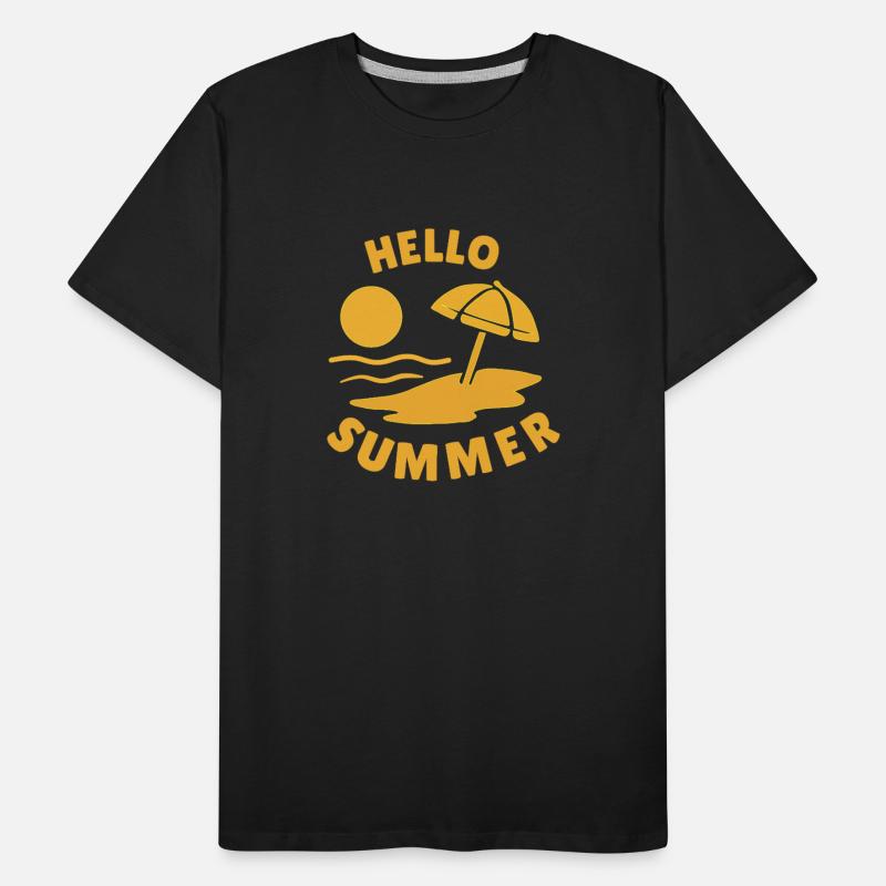 Hello Summer Beach Vibes Illustration