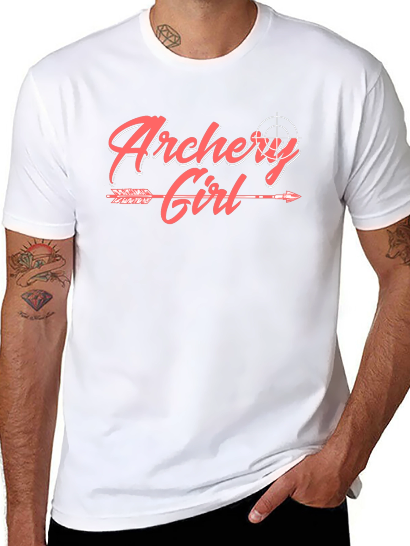 Archery Girl Arrow Graphic Tee - Trendy Sportswear