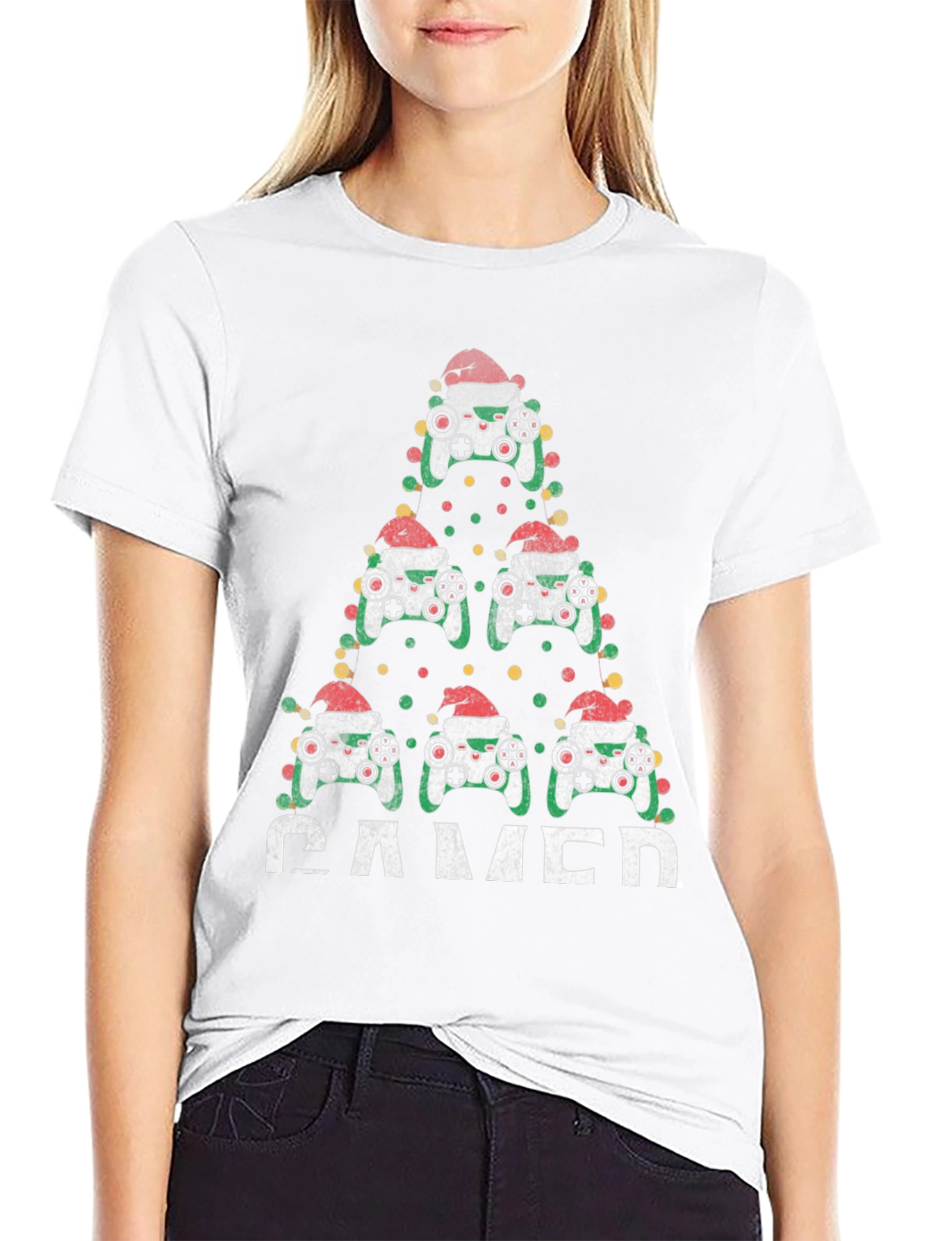 Gamer Christmas Tree Controller T-Shirt