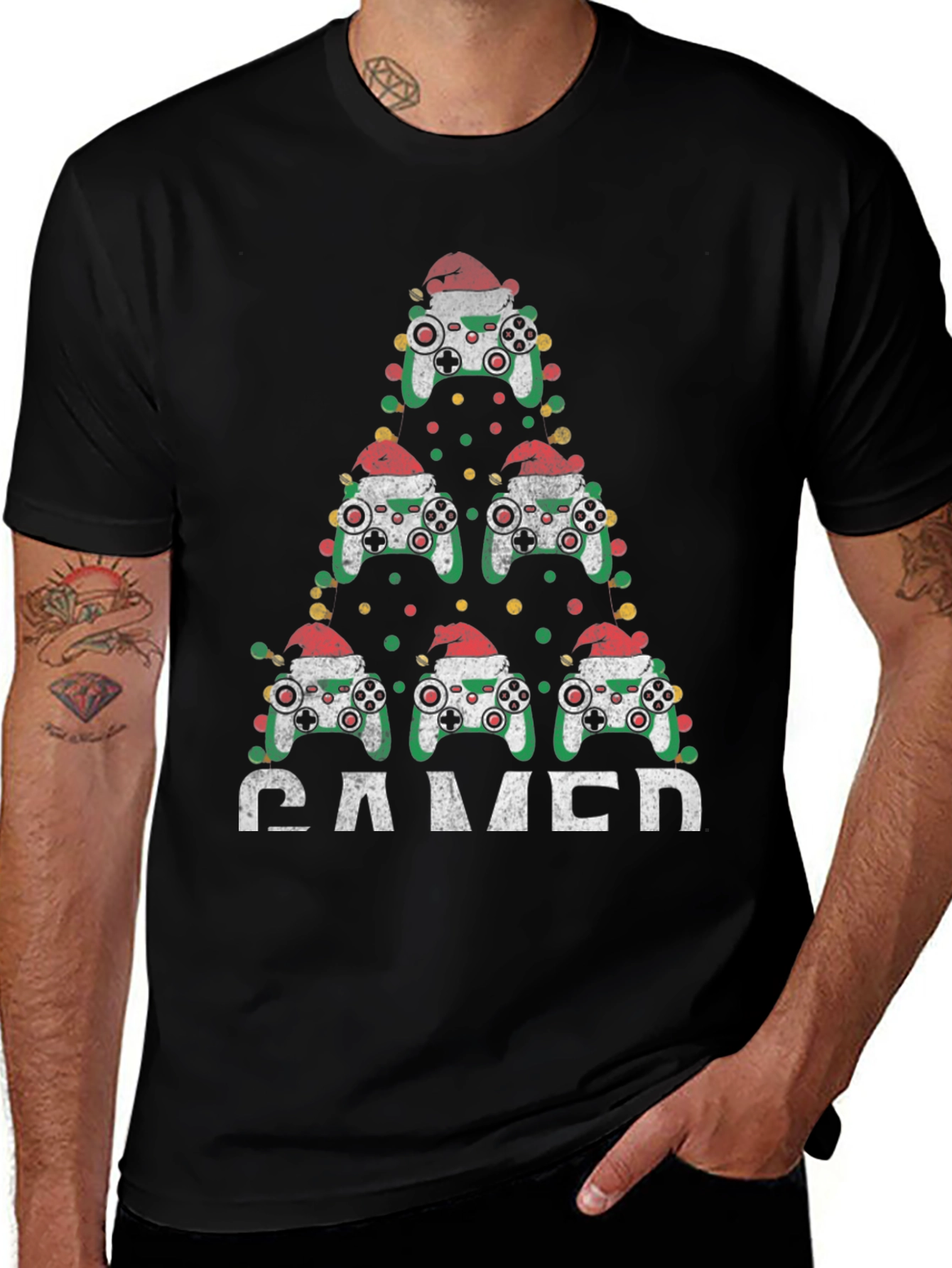 Gamer Christmas Tree Controller T-Shirt