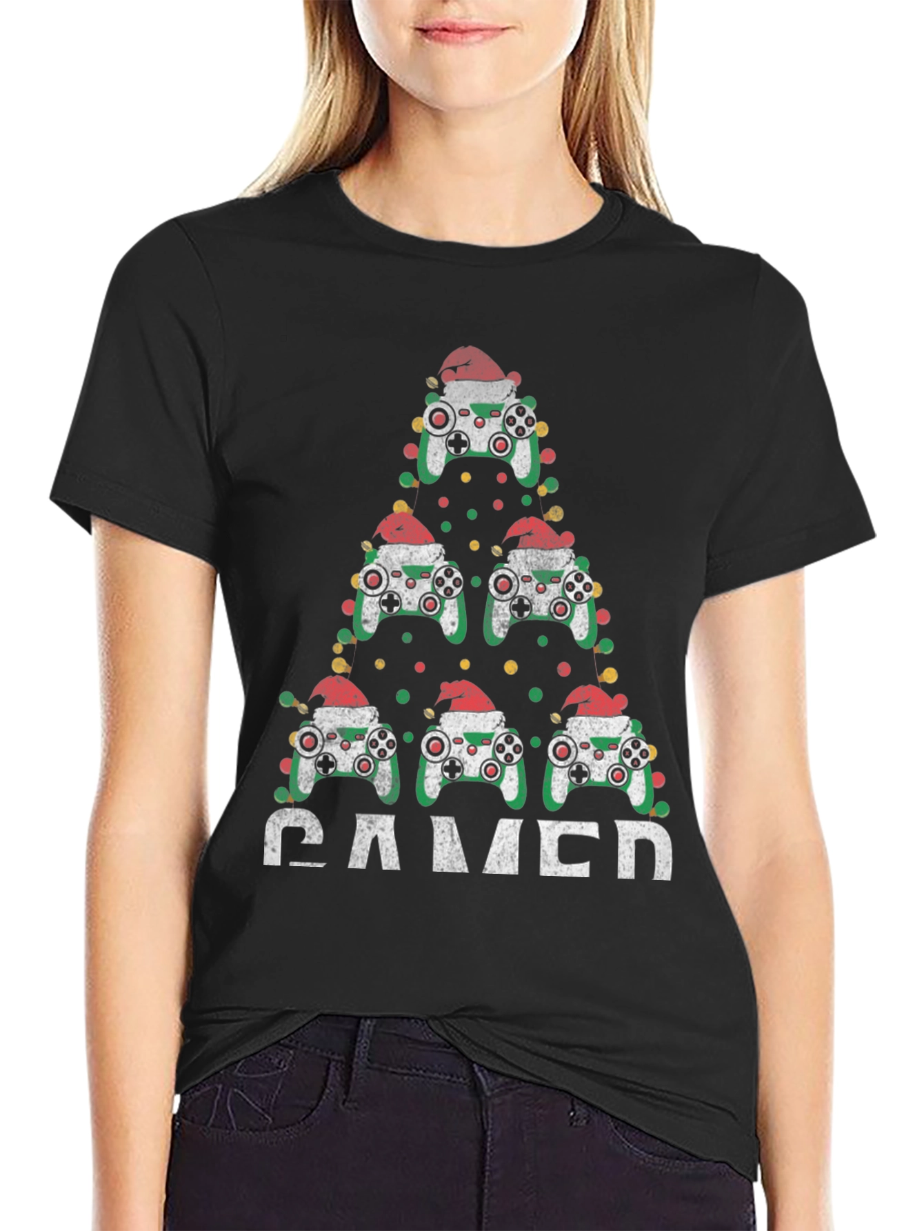 Gamer Christmas Tree Controller T-Shirt