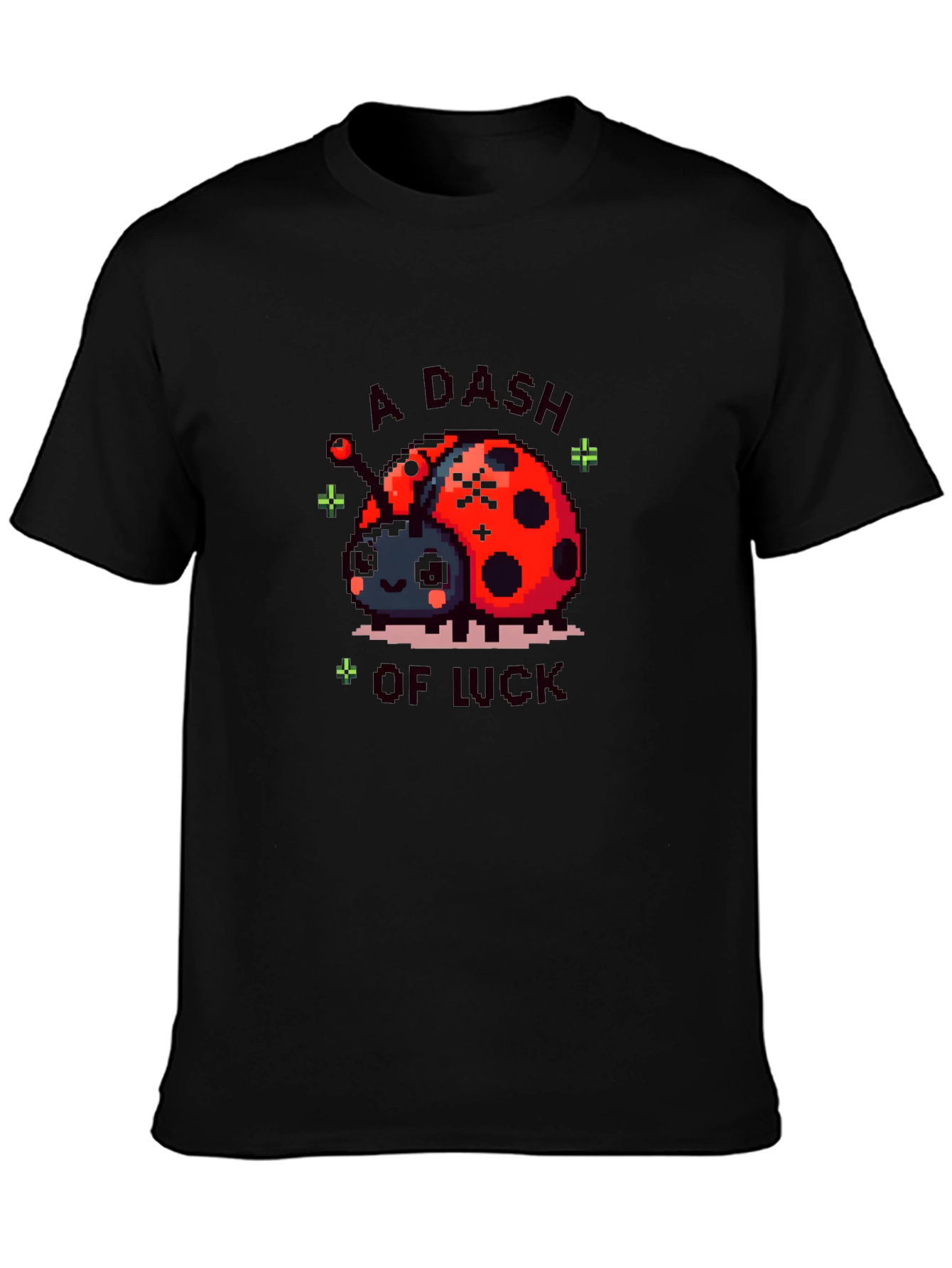 A Dash Of Luck Pixel Ladybug Graphic Tee