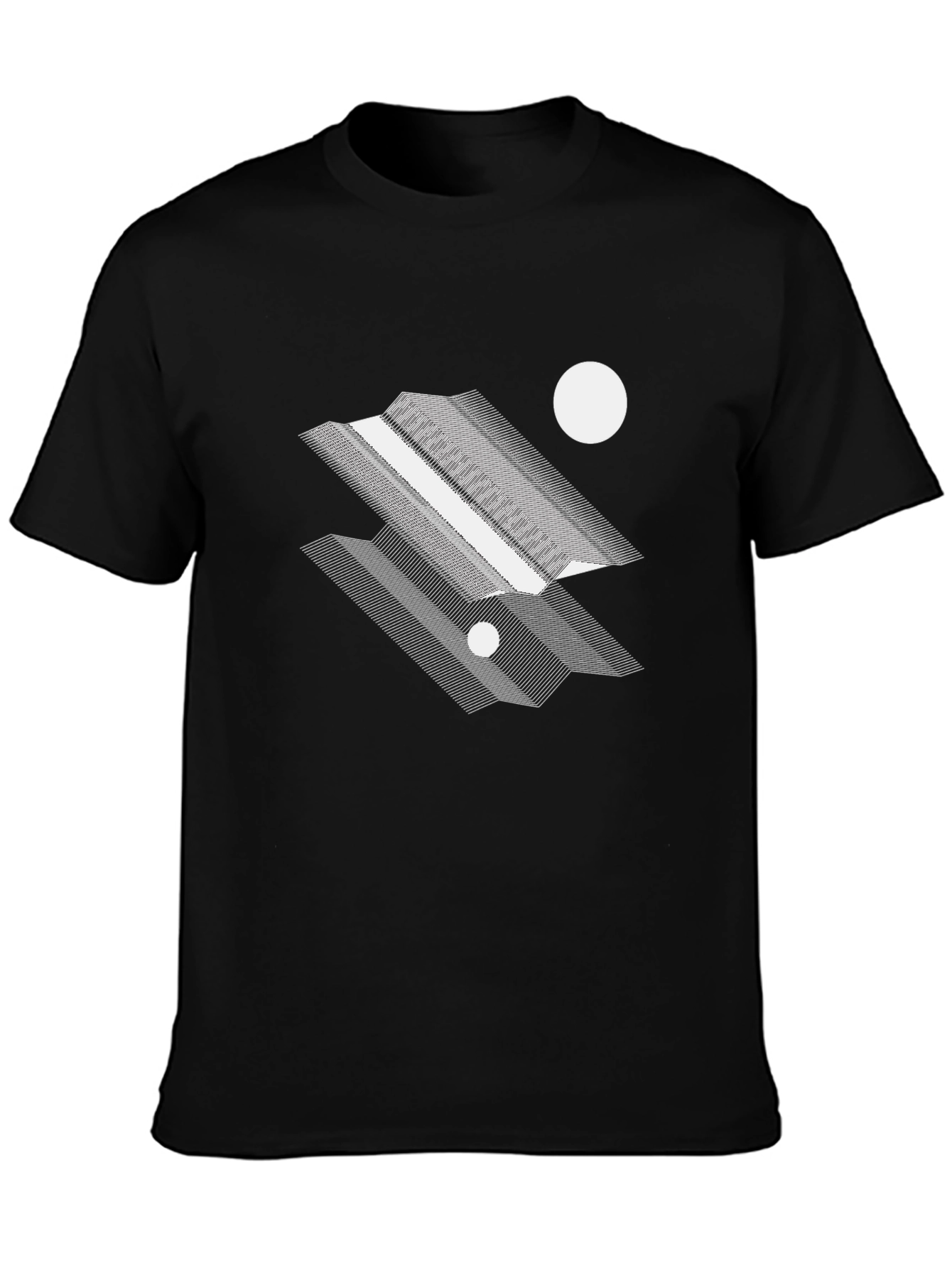 Geometric Graphic Tee - Modern Abstract Design