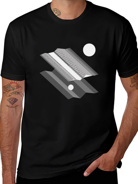 Geometric Graphic Tee - Modern Abstract Design