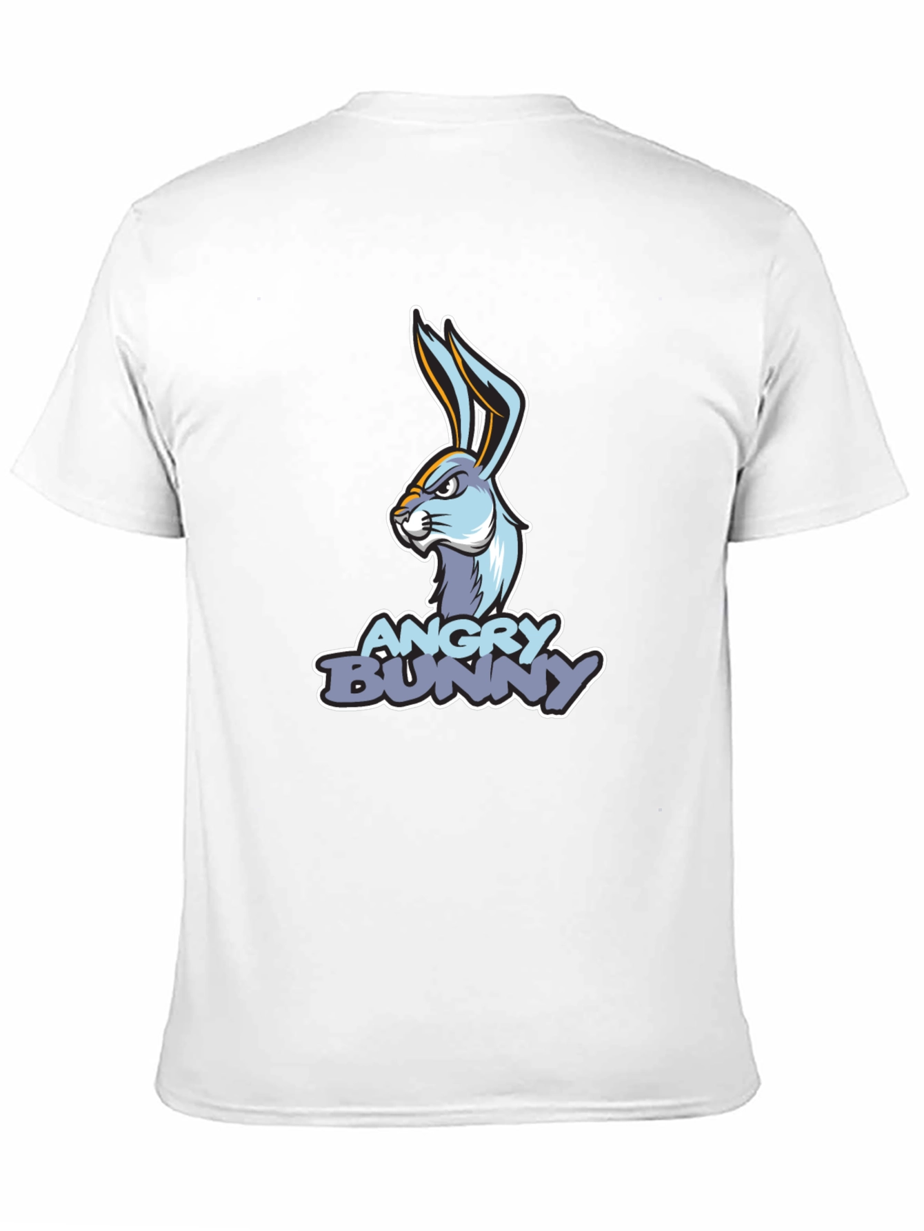 Angry Bunny Graphic T-Shirt - Black Cotton Tee