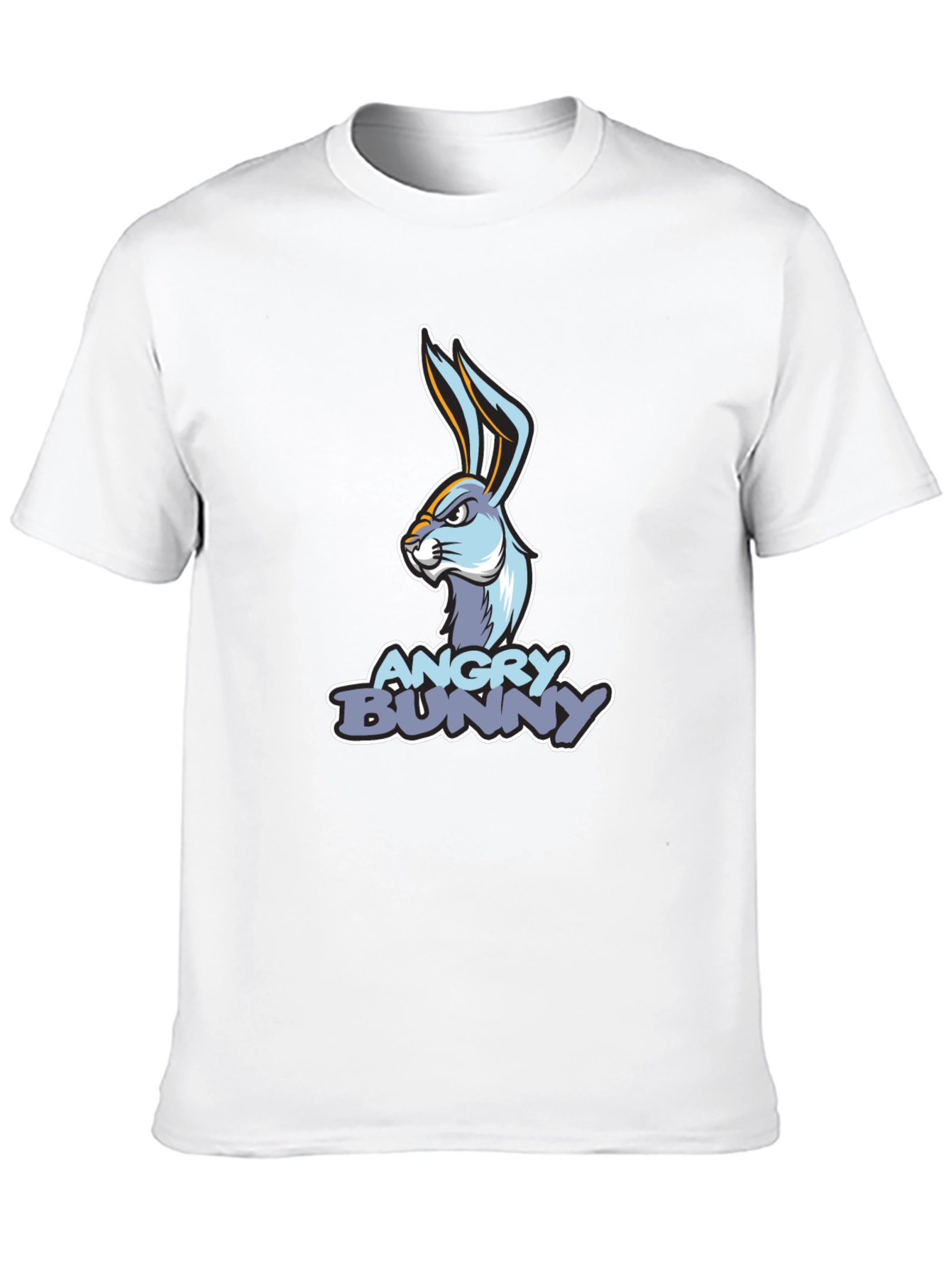 Angry Bunny Graphic T-Shirt - Black Cotton Tee